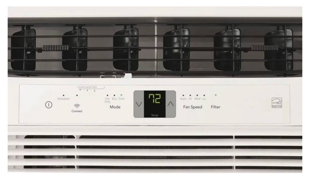 Frigidaire FHWW103WB1 Smart Window-Mounted Room Air Conditioner with Multi-Direction Airflow, Remote Control, Automatic Restart, Clean Filter Alert, Dimming Digital Display, Washable Filter