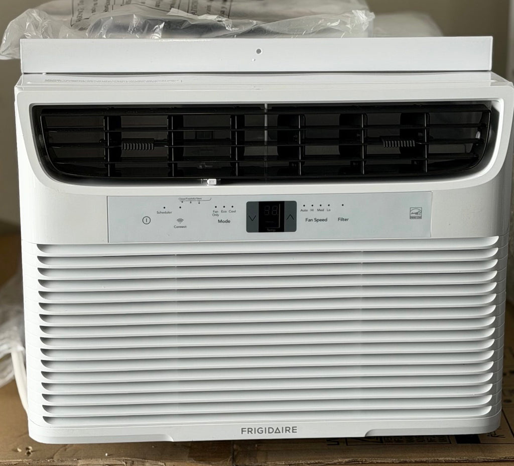 Frigidaire FHWW103WB1 Smart Window-Mounted Room Air Conditioner with Multi-Direction Airflow, Remote Control, Automatic Restart, Clean Filter Alert, Dimming Digital Display, Washable Filter