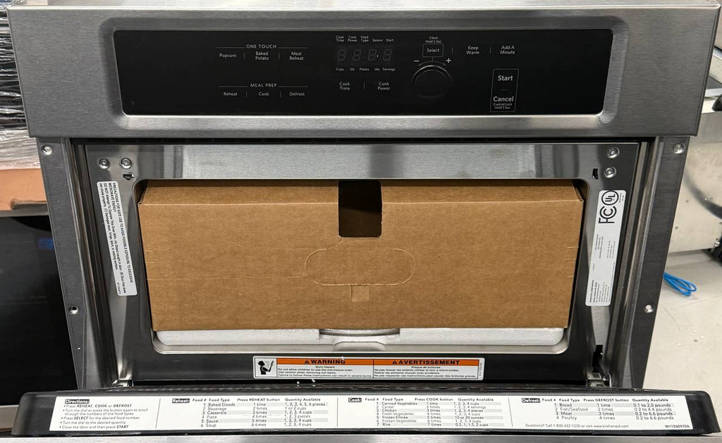 KitchenAid KMBS104ESS 24 Inch Built-In Microwave Oven with 1.4 cu. ft. Capacity, 1000 Watt Cooking, Stainless Steel Cavity, Halogen Interior Light, Clock, Precision Touch Controls, Keep Warm, Popcorn, Baked Potato