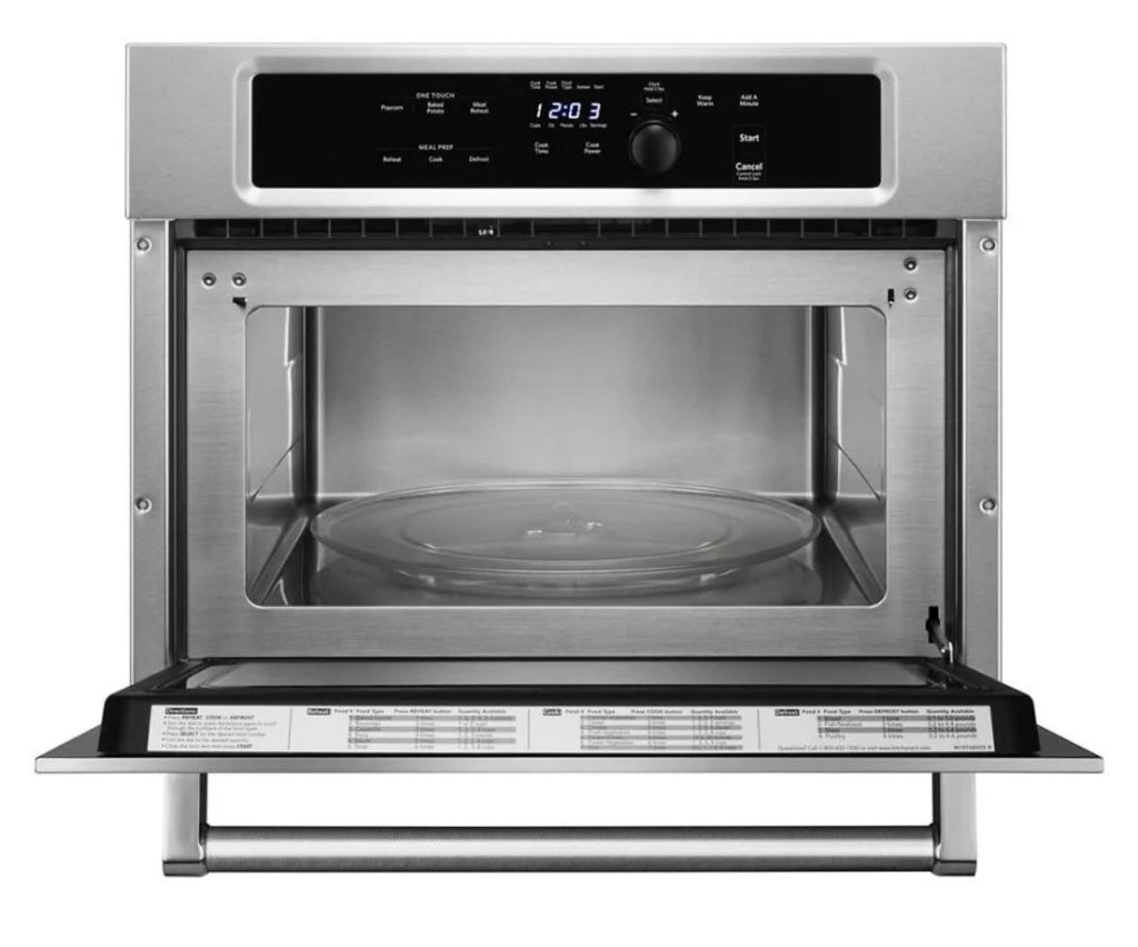 KitchenAid KMBS104ESS 24 Inch Built-In Microwave Oven with 1.4 cu. ft. Capacity, 1000 Watt Cooking, Stainless Steel Cavity, Halogen Interior Light, Clock, Precision Touch Controls, Keep Warm, Popcorn, Baked Potato