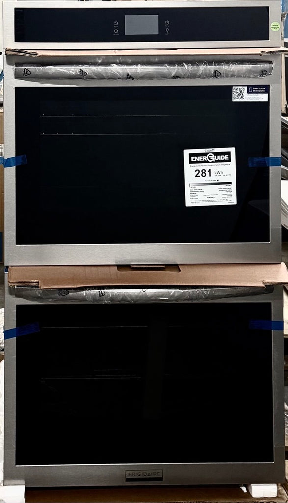 Frigidaire GCWD3067AF 30 Inch Double Electric Wall Oven with Air Fry, 10.6 Cu.Ft. Capacity, Total Convection, Self Clean, Touch Screen Control Panel, No Pre Heat, Steam Bake, Temperature Probe, Glide Rack, Air Sous Vide, Control Lock