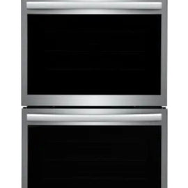 Frigidaire GCWD3067AF 30 Inch Double Electric Wall Oven with Air Fry, 10.6 Cu.Ft. Capacity, Total Convection, Self Clean, Touch Screen Control Panel, No Pre Heat, Steam Bake, Temperature Probe, Glide Rack, Air Sous Vide, Control Lock