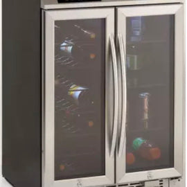 Avanti WBV19DZ 24 Inch Undercounter Side by Side Dual Zone Wine/Beverage Cooler with 19 Wine Bottles Capacity, LED Lighting, Security Lock, Auto-Lock Controls and Electronic Controls