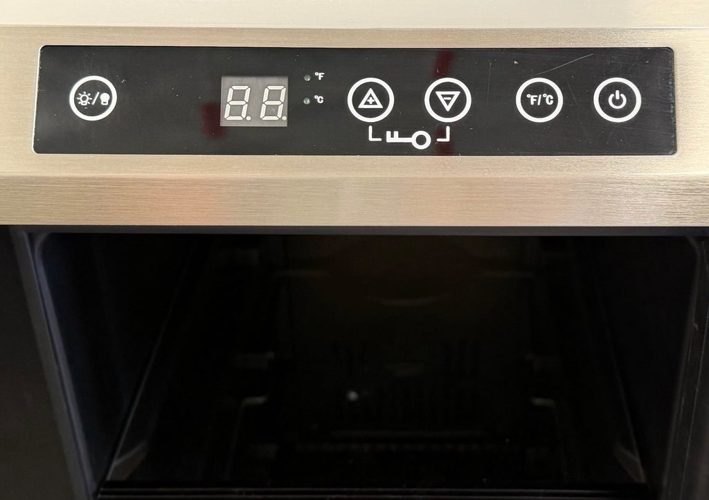 Avanti WBV19DZ 24 Inch Undercounter Side by Side Dual Zone Wine/Beverage Cooler with 19 Wine Bottles Capacity, LED Lighting, Security Lock, Auto-Lock Controls and Electronic Controls