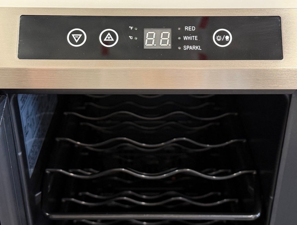 Avanti WBV19DZ 24 Inch Undercounter Side by Side Dual Zone Wine/Beverage Cooler with 19 Wine Bottles Capacity, LED Lighting, Security Lock, Auto-Lock Controls and Electronic Controls