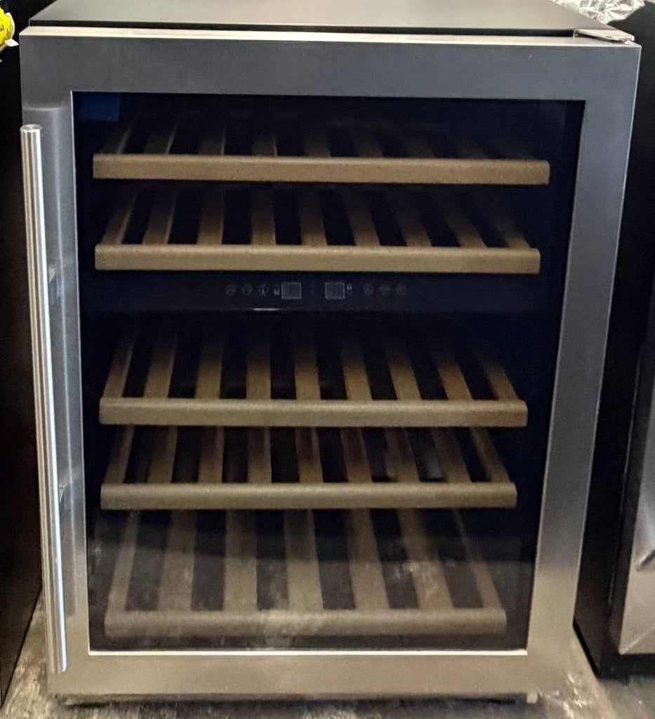 Avanti WCF43S3SD 24 Inch Dual Zone Wine Chiller with 43 Bottle Capacity, One Touch Digital Controls, Pull-Out Wooden Shelves, Built-in Fan and Charcoal Filter
