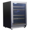 Avanti WCF43S3SD 24 Inch Dual Zone Wine Chiller with 43 Bottle Capacity, One Touch Digital Controls, Pull-Out Wooden Shelves, Built-in Fan and Charcoal Filter