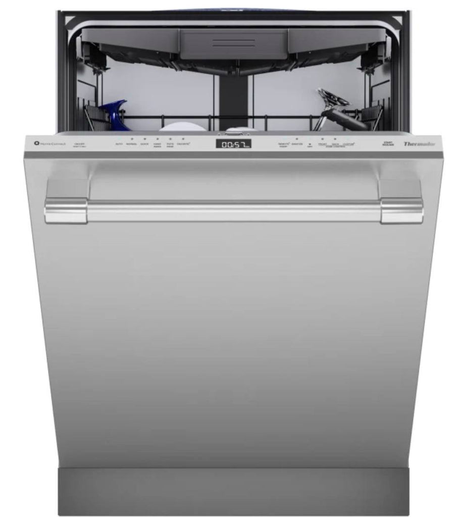 Thermador Sapphire Series DWHD660EFP 24 Inch Fully Integrated Smart Dishwasher with 16 Place Setting Capacity, 9 Wash Cycles, and ZoneControl™ Spray Arm: Stainless Steel - Professional Handle