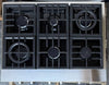 KitchenAid KCGC506JSS 36 Inch Commercial-Style Gas Rangetop with 6 Burners, Ultra Power™ Dual-Flame Burners, Convertible Grates, Simmer Burner, Melt Burner and UL Certified
