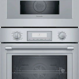 Thermador Professional Series PODMC301W 30 Inch Double Combination Smart Electric Wall Oven with 6.1 cu. ft. Total Capacity, Self-Clean Mode, Speed Oven, Telescopic Rack, Meat Probe, and Sabbath Mode