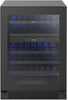 Zephyr PRESRV PRW24C02BPG 24 Inch Dual Zone Wine Cooler with 45 Bottle Capacity, PreciseTemp™, Active Cooling, Vibration Dampening, 5 Full-Extension Wood Racks, Dual-Pane Glass Door, 3-Color LED, Sabbath Mode, and Star-K Certified: Black. Panel Ready