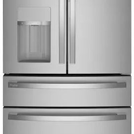 GE Profile PVD28BYNFS 36 Inch 4-Door French Door Smart Refrigerator with 27.9 Cu. Ft. Capacity, Door in Door, Adjustable Temperature Drawer, LED Light Wall, Enhanced Shabbos Mode Capable, WiFi, Filtered Water/Ice Dispenser, and ENERGY STAR® Qualified