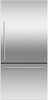 Fisher & Paykel Series 5 Contemporary Series RF170WDRX5N 32 Inch Counter Depth Freestanding Bottom Mount Refrigerator with 17.1 Cu. Ft. Total Capacity, ActiveSmart™, Flexible Storage, Humidity Control, Internal Ice Maker, Sabbath Mode: Stainless Steel