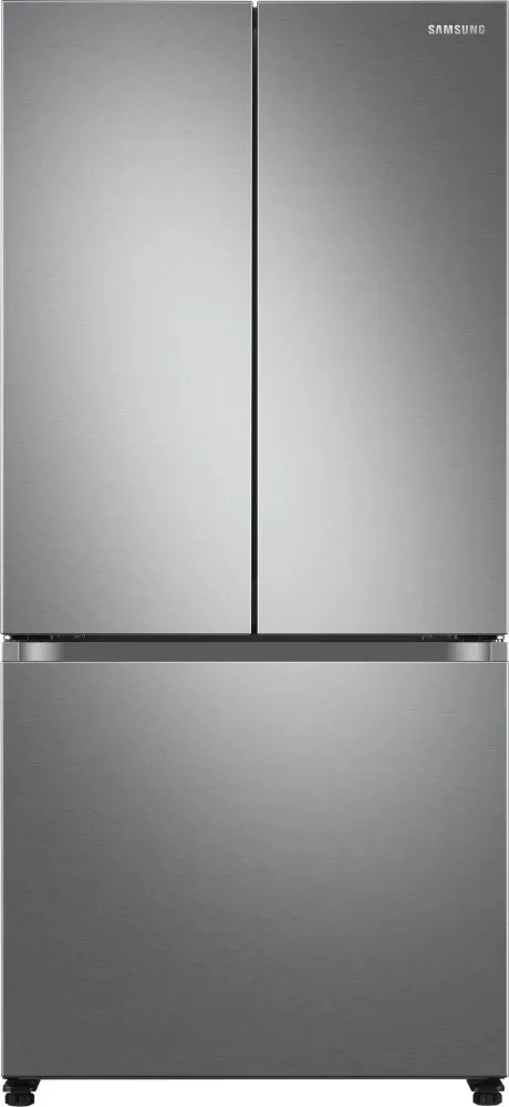 Samsung RF18A5101SR 33 Inch Counter Depth French Door Smart Refrigerator with 17.5 Cu. Ft. Capacity, Power Cool & Freeze, Twin Cooling Plus, Wi-Fi, Internal Ice Maker, ENERGY STAR Certified, and ADA Compliant: Fingerprint Resistant Stainless Steel