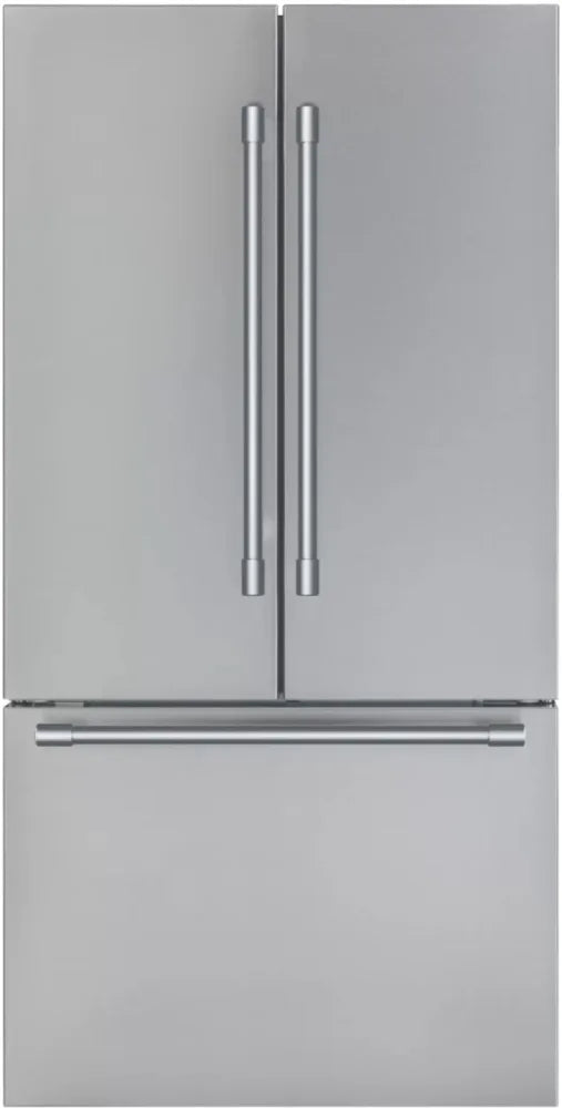 Thermador Professional Series T36FT820NS 36 Inch Freestanding French Door Smart Refrigerator with 20.8 cu. ft. Total Capacity, Internal Water Dispenser, and Diamond Ice Maker: Professional Handle