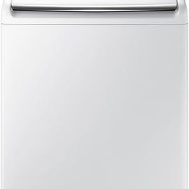 Samsung WA50M7450AW 27 Inch Top Load Washer with Self Clean, Soft-Close Lid, Smart Care, ENERGY STAR®, VRT Plus™ Technology, 3-Tray EZ Drawer Dispenser, 11 Wash Cycles, Quick Wash and 5.0 cu. ft. Capacity
