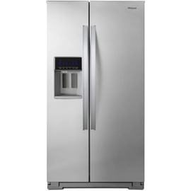 Whirlpool WRS571CIHZ 36 Inch Counter Depth Freestanding Side by Side Refrigerator with 20.59 Cu. Ft. Total Capacity, In-Door-Ice® Storage, Filtered Ice/Water Dispenser, FreshFlow™ Air Filter, and ADA Compliant: Fingerprint Resistant Stainless Steel