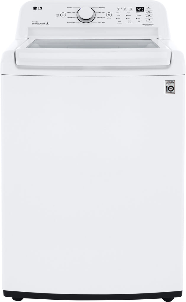 LG WT7000CW 27 Inch Top Load Washer with 4.5 Cu. Ft. Capacity, 8 Wash Programs, TurboDrum™, 6Motion™ Technology, ColdWash™ Technology, Smart Diagnosis™, Water Plus, Speed Wash, and Energy Star® Certified: White