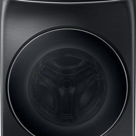Samsung WV60A9900AV 27 Inch Smart Front Load Washer with 6.0 cu. ft. Capacity, 24 Wash Cycles, FlexWash™, Super Speed Wash, CleanGuard™, PowerFoam™, Smart Dial, Steam Cycle, Sanitize, Self Clean+, and Energy Star®: Black