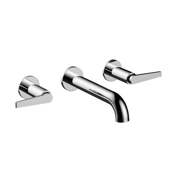 SANTEC 4529HN15-TM PIANA WALL MOUNT LAVATORY WIDESPREAD FAUCET, SATINE CHROME