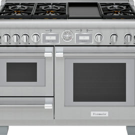 Thermador Pro Grand PRD48WDSGU 48 Inch Freestanding Professional Dual Fuel Smart Range with 6 Sealed Burners, 6.5 cu. ft. Total Oven Capacity, Warming Drawer, Self-Clean, and Griddle: Stainless Steel (Copy)