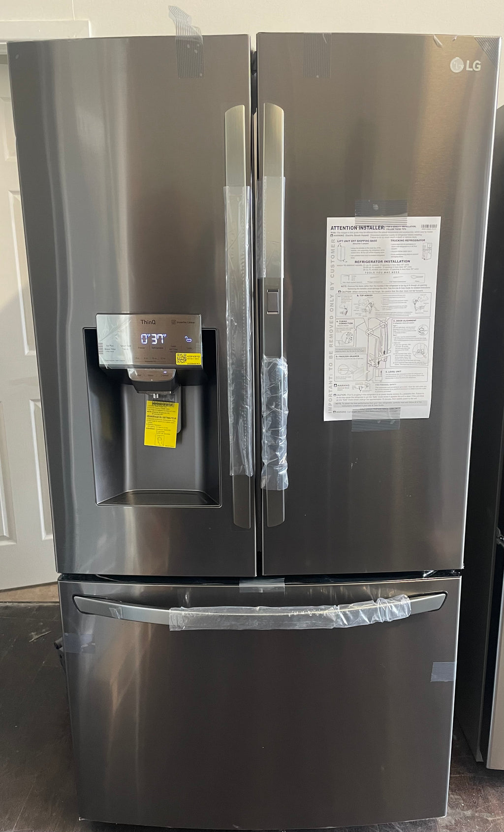 LG LRYKS3106D 36 Inch Freestanding French Door Smart Refrigerator