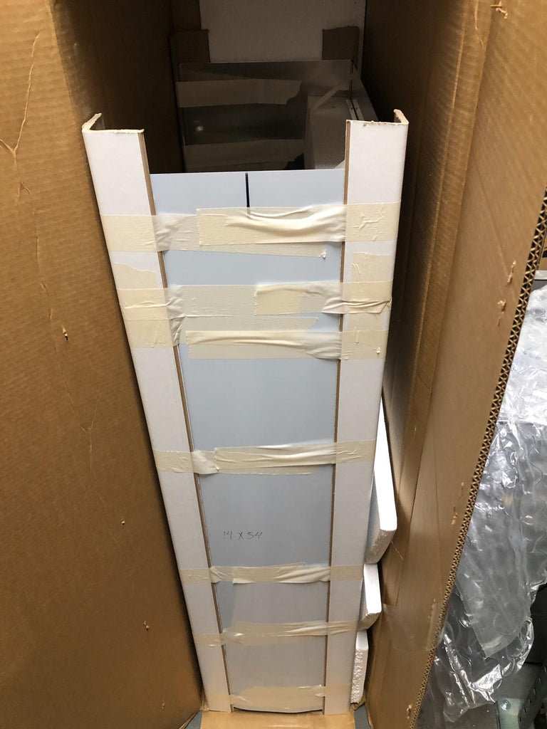 Imperial hood custom duct cover WH- STK. 54”x26”x14”. Stainless steel.