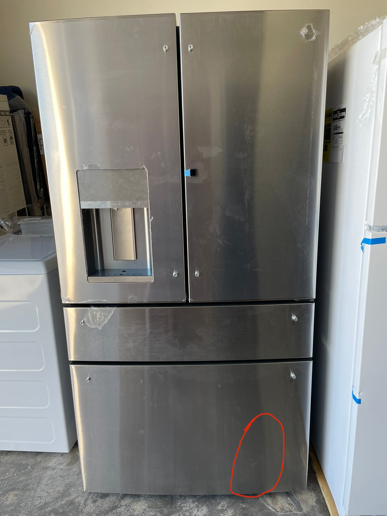 GE Profile PVD28BYNFS 36 Inch 4-Door French Door Smart Refrigerator with 27.9 Cu. Ft. Capacity, Door in Door, Adjustable Temperature Drawer, LED Light Wall, Enhanced Shabbos Mode Capable, WiFi, Filtered Water/Ice Dispenser, and ENERGY STAR® Qualified