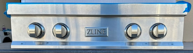 ZLINE RT30 30 Inch Gas Rangetop with 4 Italian Sealed Burners, Continuous Cast Iron Grates, Porcelain Cooktop, Dual Wok, Front Controls, Electronic Spark Ignition, UL Listed, and ETL Certified: Stainless Steel