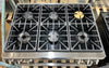Dacor HDER36SNG Heritage Series 36 Inch Freestanding Dual Fuel Range with Natural Gas, 6 Sealed Burners, 5.2 cu. ft. Total Oven Capacity, Griddle, Convection Oven, Self-Clean Oven, Continuous Grates, Viewing Window, Perma-Flame in Stainless Steel