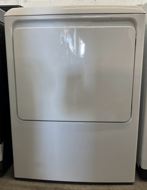 GE GTD33EASKWW 27 Inch Electric Dryer with 7.2 cu. ft. Capacity, 3 Dry Cycles, 3 Heat Selections, Timed Dry, Auto Dry, Up-Front Lint Filter, Reversible Door, Simple Rotary Electromechanical Controls and 120 ft. Venting Capability