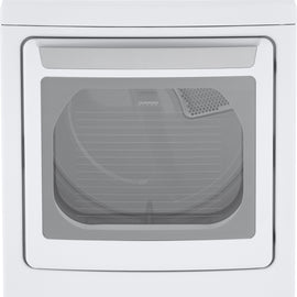 LG DLE7150W 27 Inch Electric Dryer with 7.3 Cu. Ft. Capacity, Sensor Dry, FlowSense™ Duct Clogging Indicator, LoDecibel™ Operation, Aluminized Alloy Steel Drum, Smart Diagnosis™, 8 Dryer Programs, Wrinkle Care, Speed Dry, and ENERGY STAR® Certified