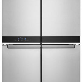 Whirlpool WRQA59CNKZ 36 Inch Counter-Depth 4-Door French Door Refrigerator with 19.4 Cu. Ft. Capacity, Total Coverage Cooling, Easy-Reach Shelves, Vacation Mode, Ice Maker, ADA Compliant, and ENERGY STAR® Certified